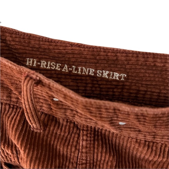 American Eagle | hi-rise a-line corduroy button up skirt size 16 - Picture 6 of 7